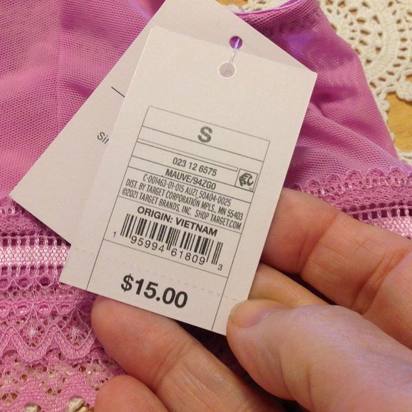 Auden sheer unlined bralette, size  S, pullover - Picture 7 of 8